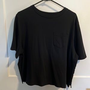 Plus size black crop top